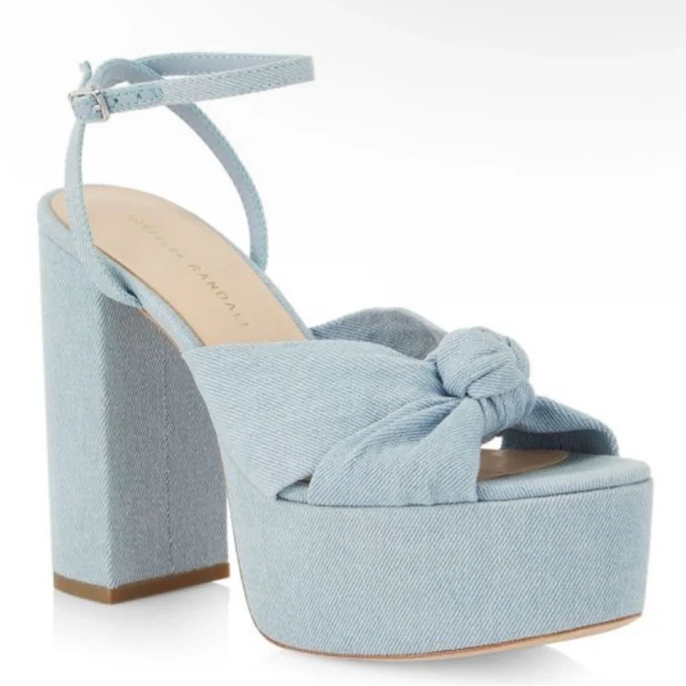 🌹LOEFFLER RANDALL🌹 Roz 120MM Knot Platform Sandals Size: 7.5